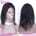 Wholesale high quality unprocessed virgin peruvian human hair deep curly full lace wigs for black women